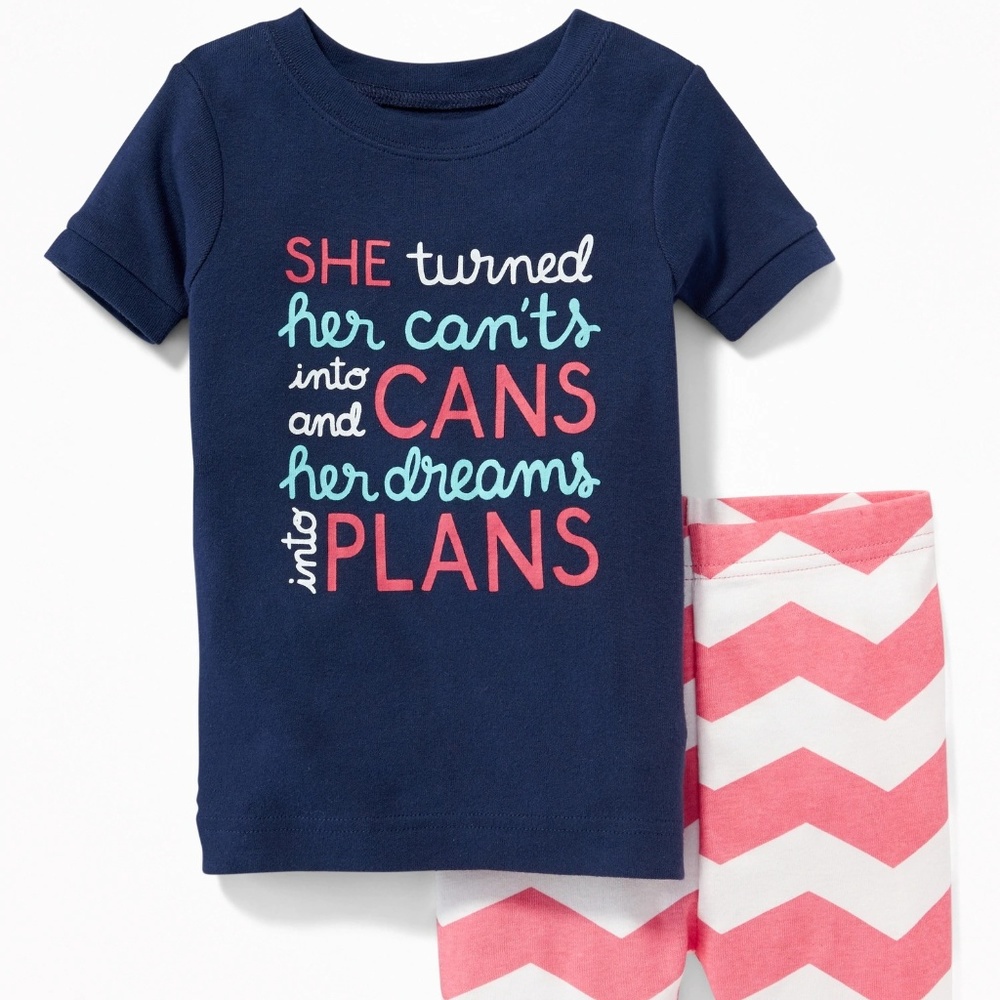 NWT Old Navy Baby Sleep PJ Set 4T Cans & Dreams
